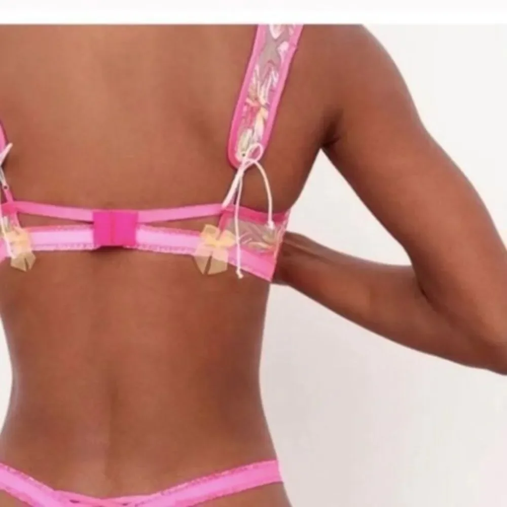 For Love & Lemons Electric Fields Pink Embroidery